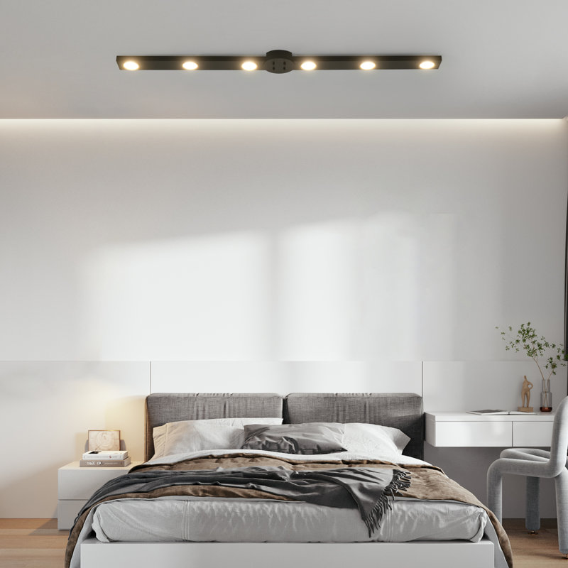 LED Dimmable Flush Mount, 6 Lights