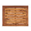 Table de jardin en bois, conception à lattes, H 19,42 po x l 15 po x P 19 po, pour l'extérieur