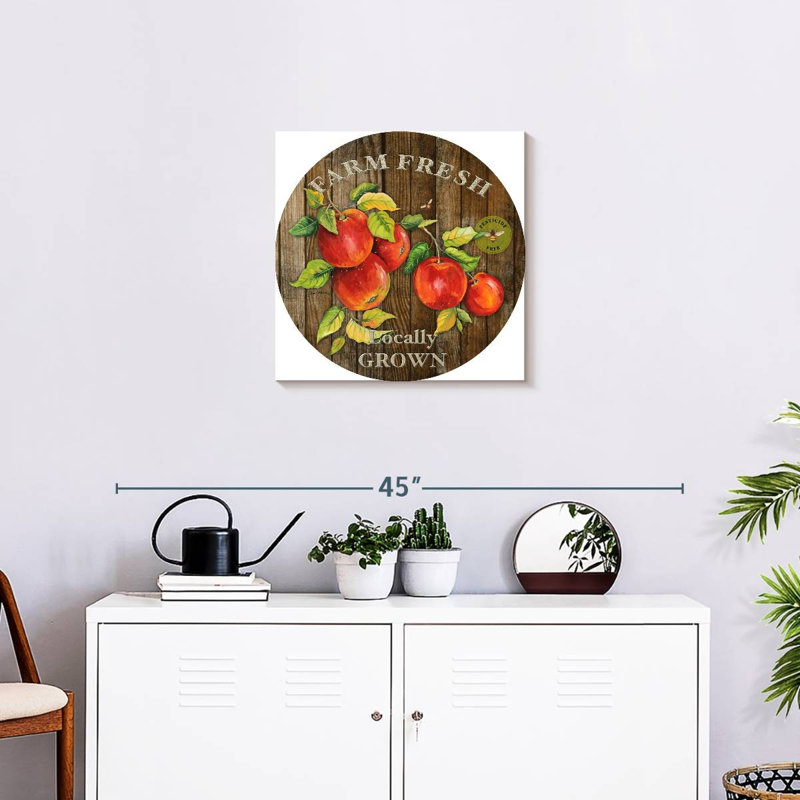 Plaque murale Khylige Farm Fresh Apples I, H 20 po x l 20 po