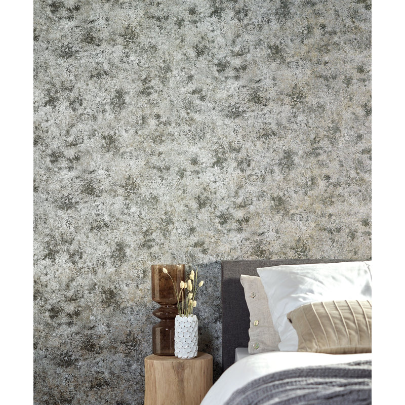 Air Collection Clay Textured Wallpaper Roll, Gold