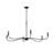 Ilia 6-Light Matte Black Extra Large Chandelier-127380252-130942682