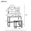Dressing Table With Led Mirror, 2 Drawers And Stool-1945620292