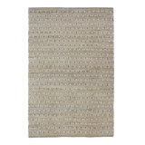 Geometric Area Rug in White/Brown