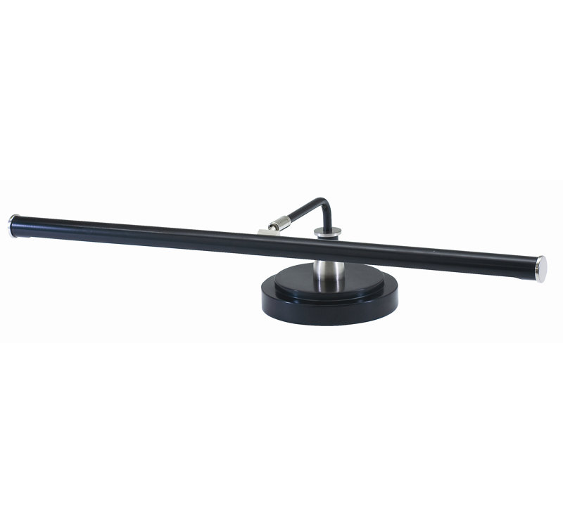 Lampe piano 4" Millikan, Noir avec nickel satiné