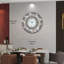 Grande horloge murale moderne pour le décor du salon - Horloge murale silencieuse à quartz 24 pouces avec détails en cristal - Horloge décorative à piles pour la chambre à coucher, le bureau et la cuisine