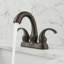 Robinet de salle de bain à poignée double High-Arc avec ensemble de drain (ensemble de 2)-128613743