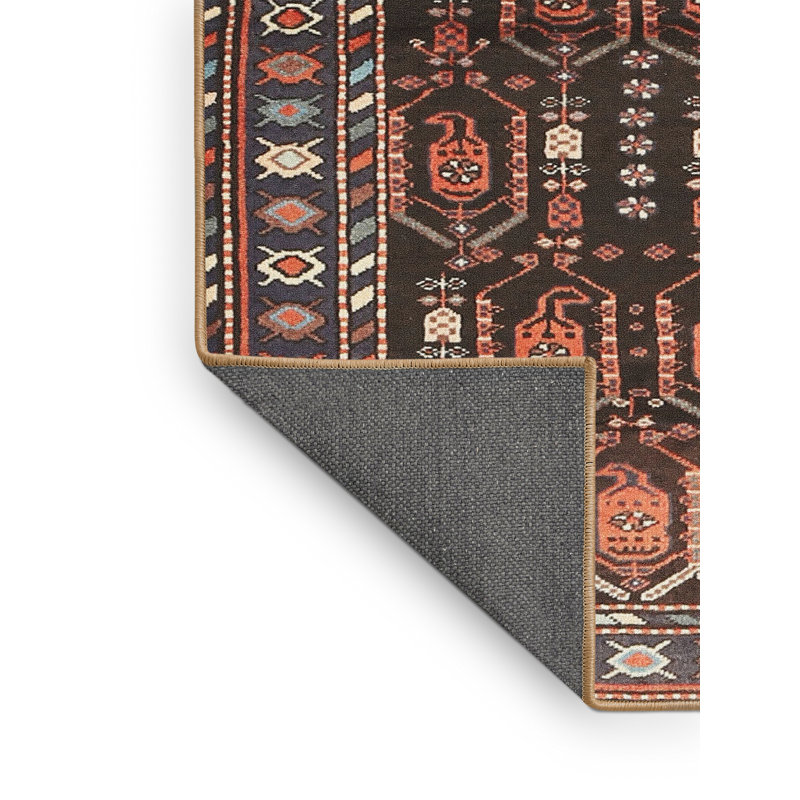 Tapis brun Charis Southwestern, Rectangle 5 pi x 7 pi