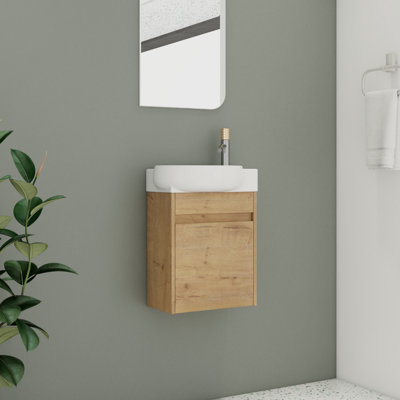 Tiedeman 16'' Single Bathroom Vanity with Ceramic Top