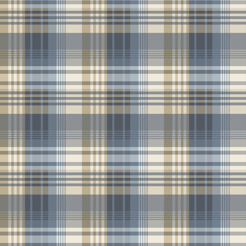 32.82' L x 20.47" W Wallpaper Roll, Indigo