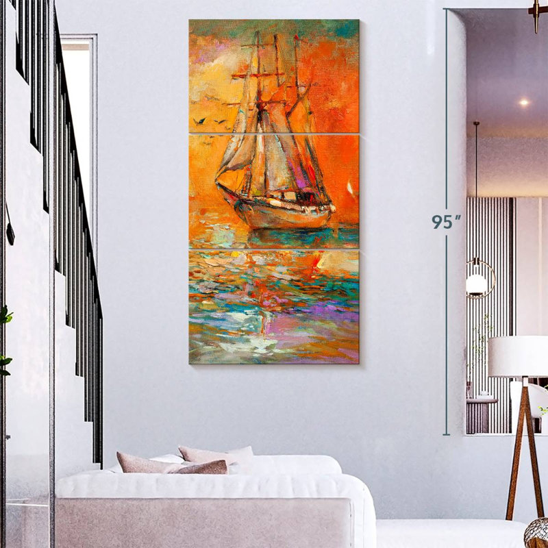 Atlantic Sailboat, 80" H x 39" W