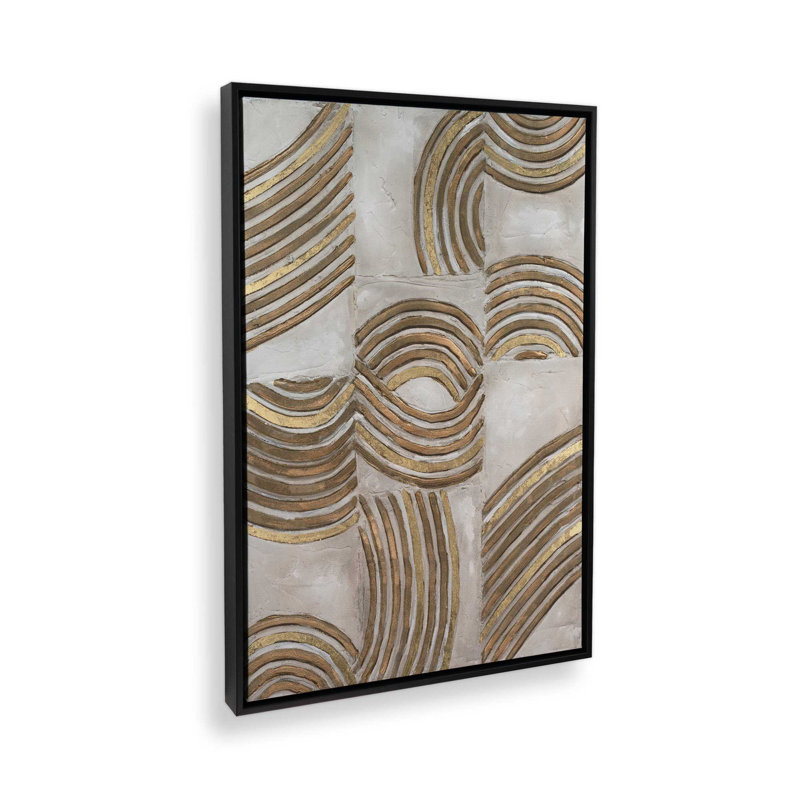 Reproduction d'art sur toile, "Refined Catena II" par Michael Willett, H 12 po x l 8 po, Noir