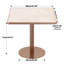 Table de salle à manger carrée moderne en tulipe, plateau de table en pierre frittée avec impression de faux marbre de luxe, base en acier inoxydable, surface imperméable et résistante aux rayures et à l'usure, idéale pour une utilisation intérieure et extérieure