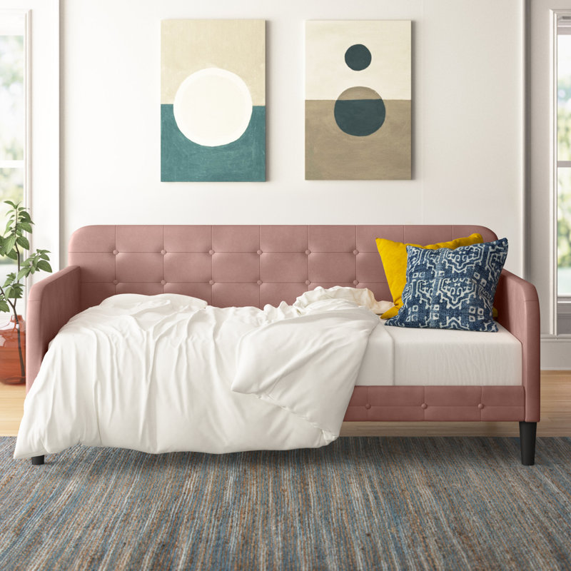Granli Upholstered Daybed, Pink