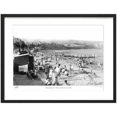 Swanage, The Beach C1950 by Francis Frith - Single Picture Frame Print