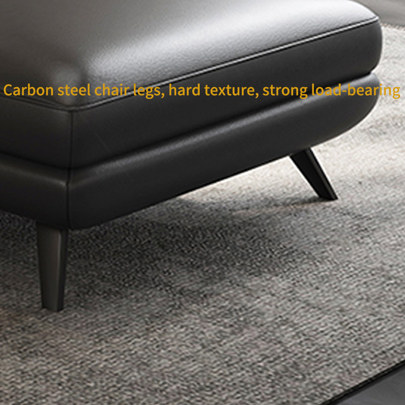 Fauteuil inclinable ergonomique en similicuir, Face à la gauche, Noir