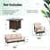 Argyri 5-Person Swivel Outdoor Conversation Set with Fire Pit Table & Optional Ottomans