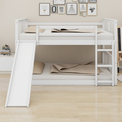 Karmello Full Over Full Bunk Bed With Ladder And Slide