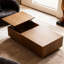 Table basse 51,1 "à plateau relevable moderne avec rangement caché et deux tiroirs