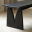 Banc en bois massif noir-2081487264