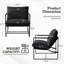Fauteuil d'appoint 29 po de large avec structure en métal-64128818