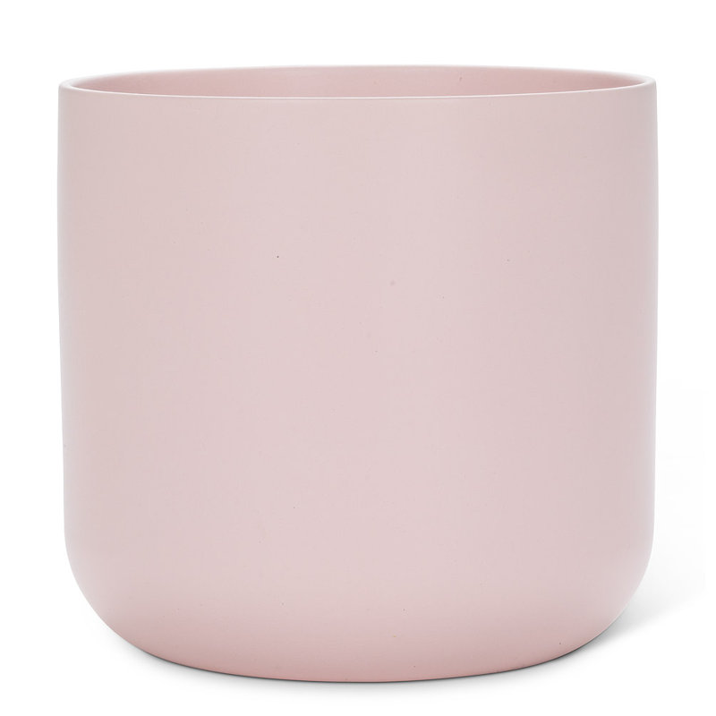 Ceramic Cachepot, 9" H x 9" W x 9" D, Pink