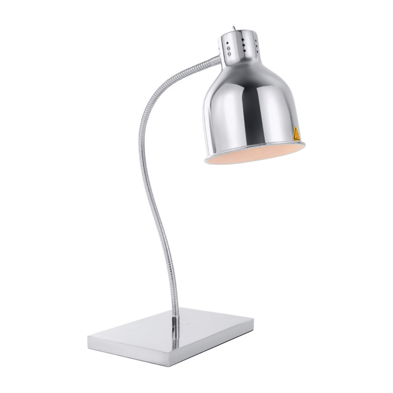 Lampe chauffante 250W avec base rectangulaire, Argent