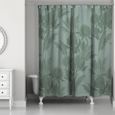 Rideau de douche simple en polyester Mizelle