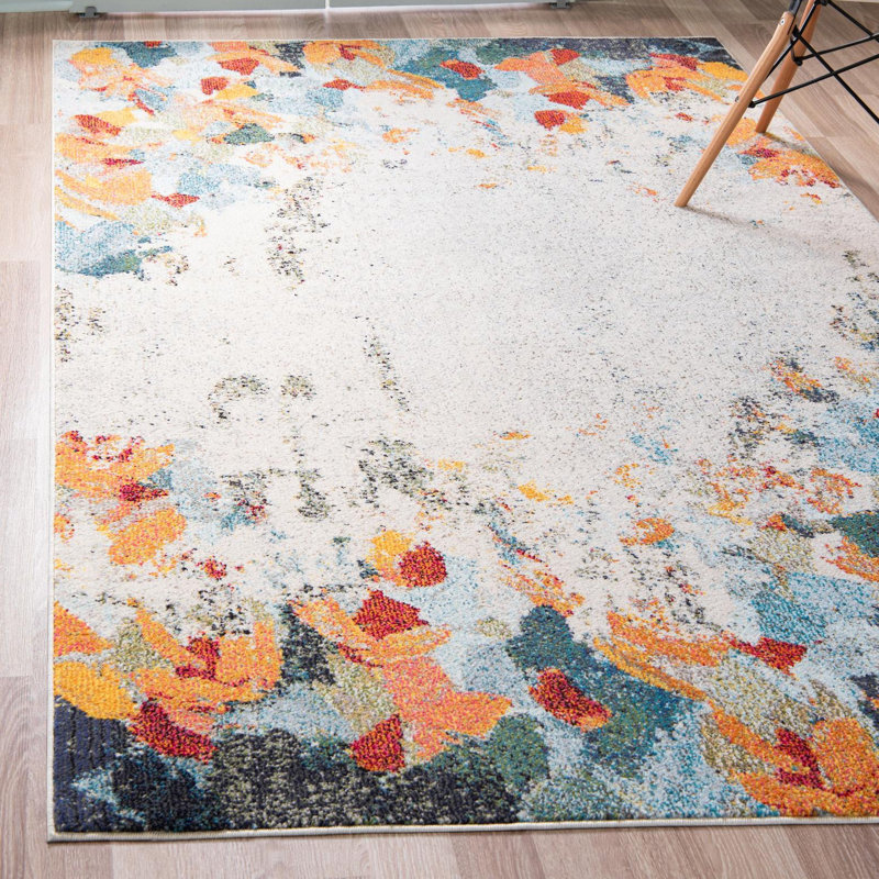 Rusland Washable Abstract Indoor Rug, Rectangle 3'3" x 5'3"
