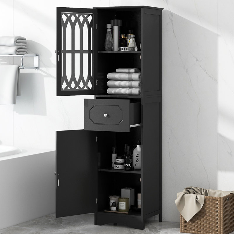 Grande armoire de salle de bain, Noir