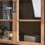 Vitrines en bois manufacturé noir et noyer