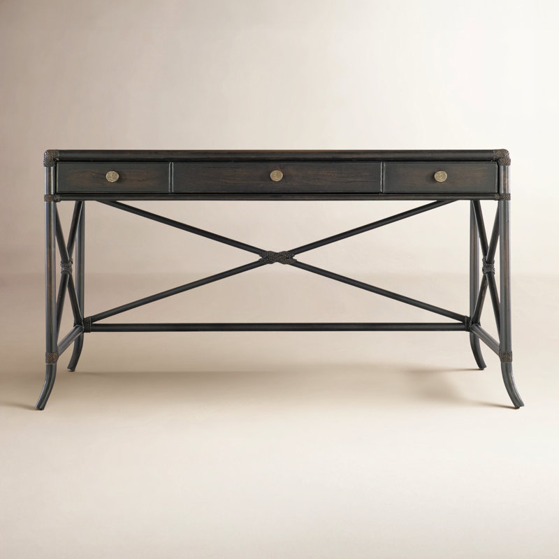 Retreat Solid Wood Writing Desk, Black Sand