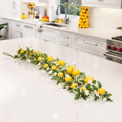 Guirlande 48 "citron avec fleurs