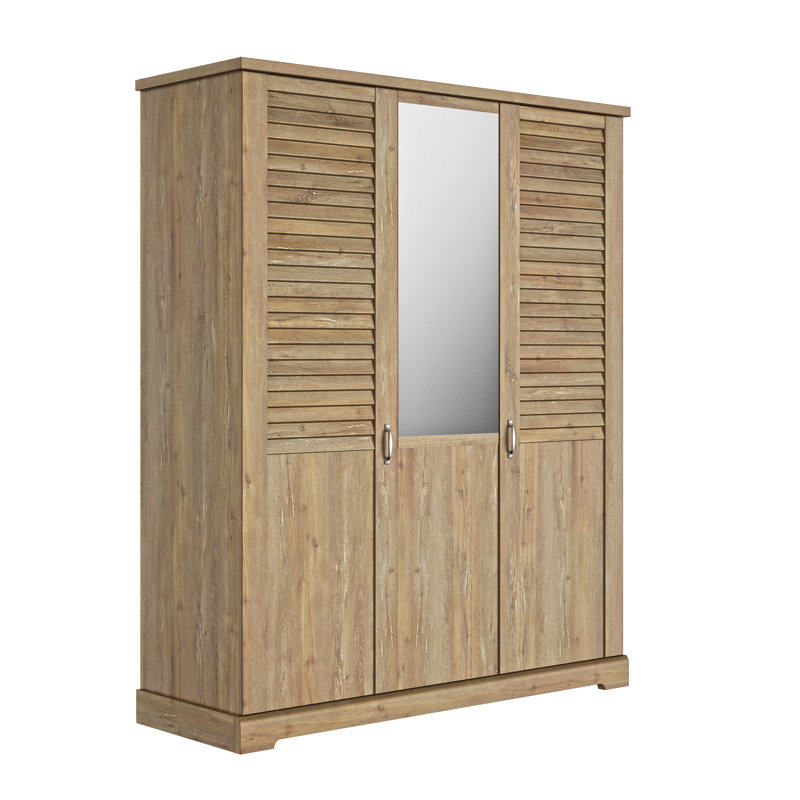 Richas 3 Door Manufactured Wood Wardrobe