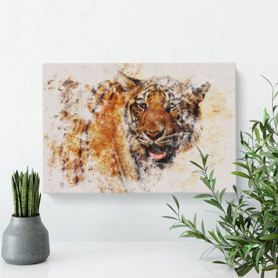 Tiger Vol.7 Watercolour - Wrapped Canvas Print