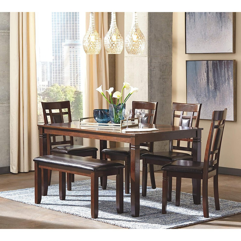 Leger 6 - Person Four Leg Dining Set