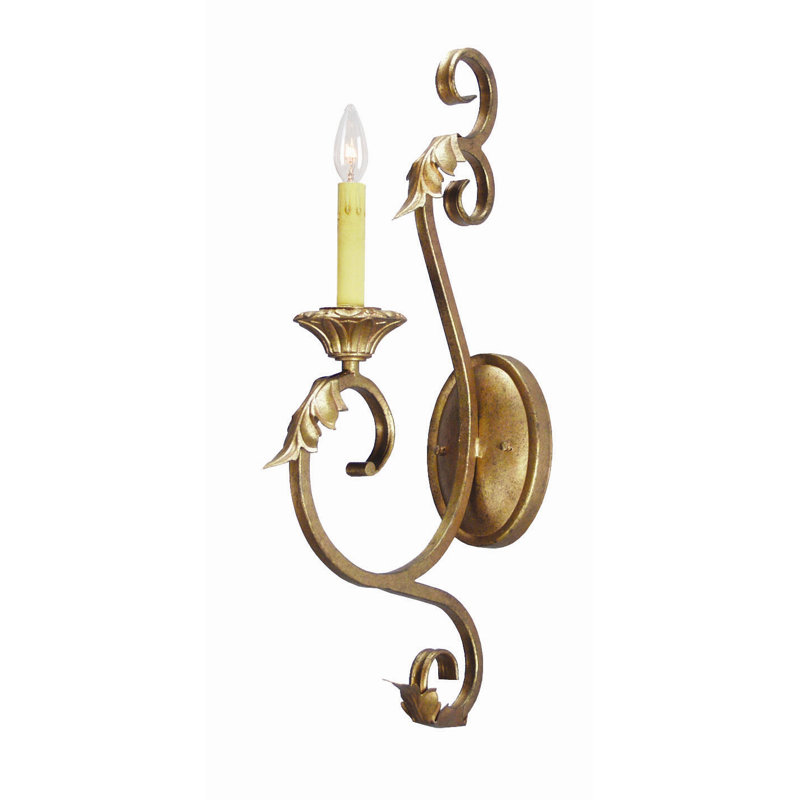 Josephine 1 - Light Candle Wall Light, Blackwash, Paint To Match
