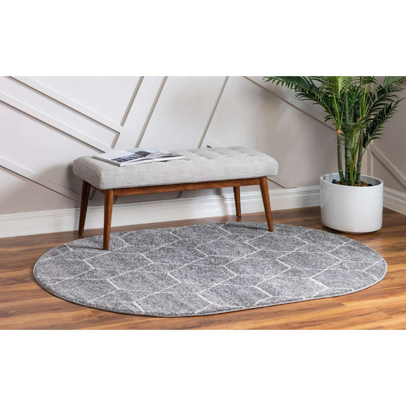 Tapis contemporain Tellaro couleur nacrée, Ovale 4 pi x 6 pi