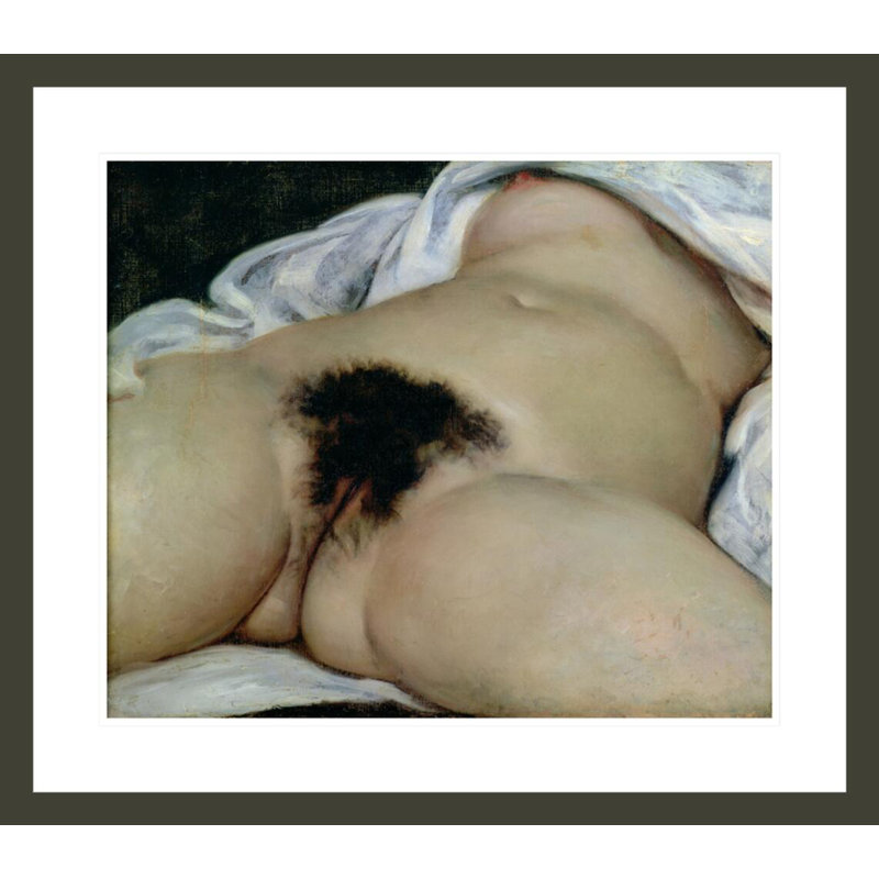 «The Origin of the World» par Gustave Courbet, impression giclée encadrée, H 23,5 po x l 26,82 po