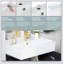 Meuble-lavabo 21,6 po, armoire combinée, meuble de rangement pour salle de bain, lavabo simple en céramique, rangement à gauche-472966928
