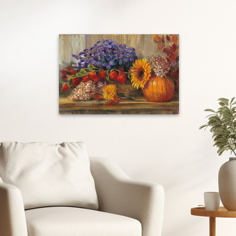 Nature morte d'oasis - Automne, lanternes chinoises, art d'automne, H 16 po x l 24 po