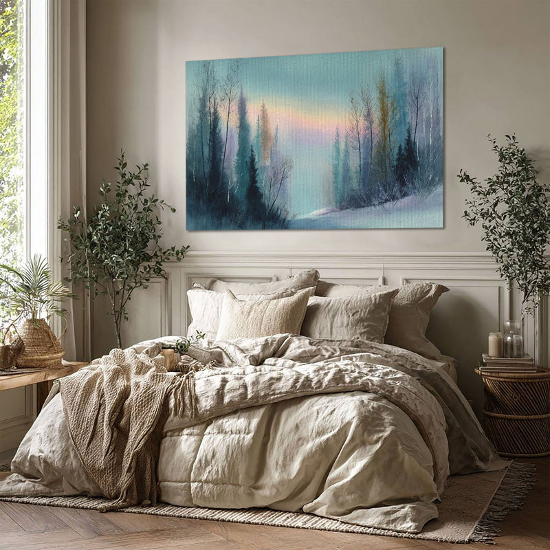 Art mural blanc sur toile grand format Serenity - Décoration de salon, de chambre à coucher ou de bureau, L 36 po x H 24 po