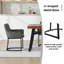 46.5cm H Velvet Upholstered Upholstered Back Cantilever Chair-94668977