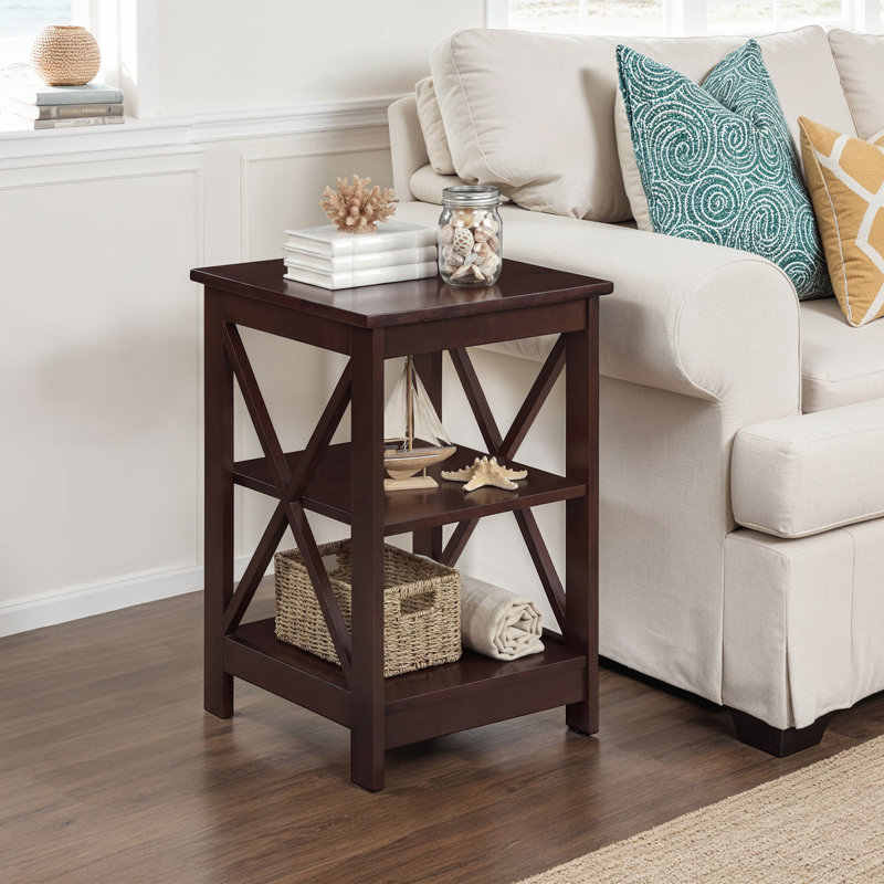 Darek End Table with Storage, Espresso