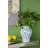 47x15.5x31" Rectangular Console Table with Elegant Floral Design and Mirrored Silver Finish