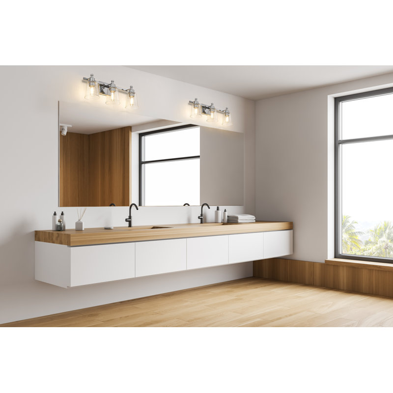 Éclairage pour salle de bain à intensité variable en chrome à 3 lumières Masham