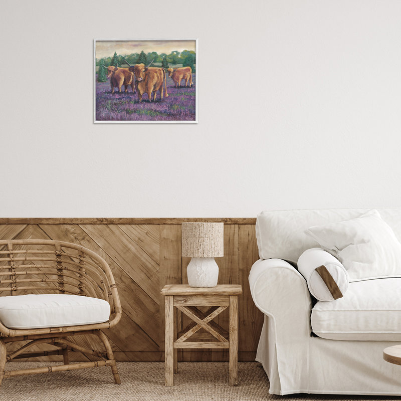 «Mauve Fields & Cows», estampe numérique, design par Marnie Bourque, H 11 po x l 14 po