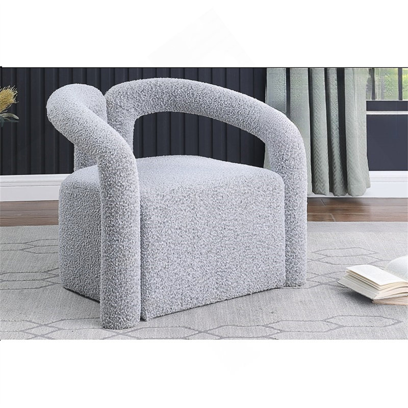 Fauteuil demi-tonneau Kierson, Boucle gris