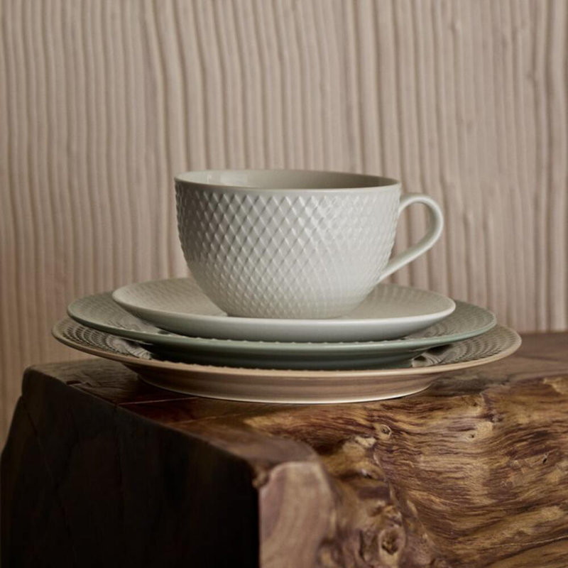 Rhombe Earth Porcelain Dinner Plate