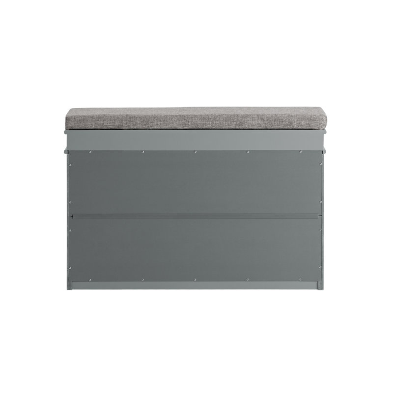 Schuhschrank für 6 Paar Schuhe, Grey/Silver, 51cm H x 75cm W x 24cm D