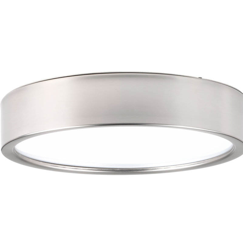 Nitesh Acrylic LED Flush Mount, Brushed Nickel, 2.5" H x 9" W x 9" D